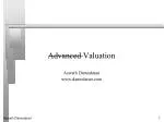 Advanced Valuation - slide 1