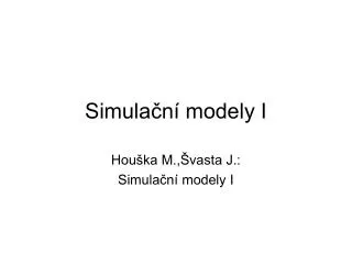 simula n modely i