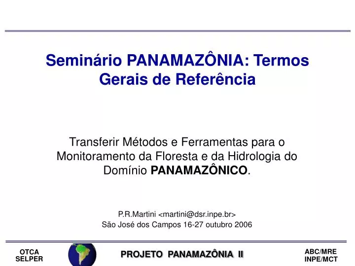 semin rio panamaz nia termos gerais de refer ncia