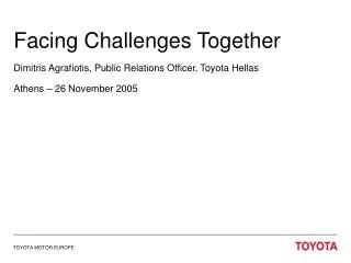 Facing Challenges Together