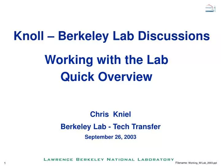 working with the lab quick overview