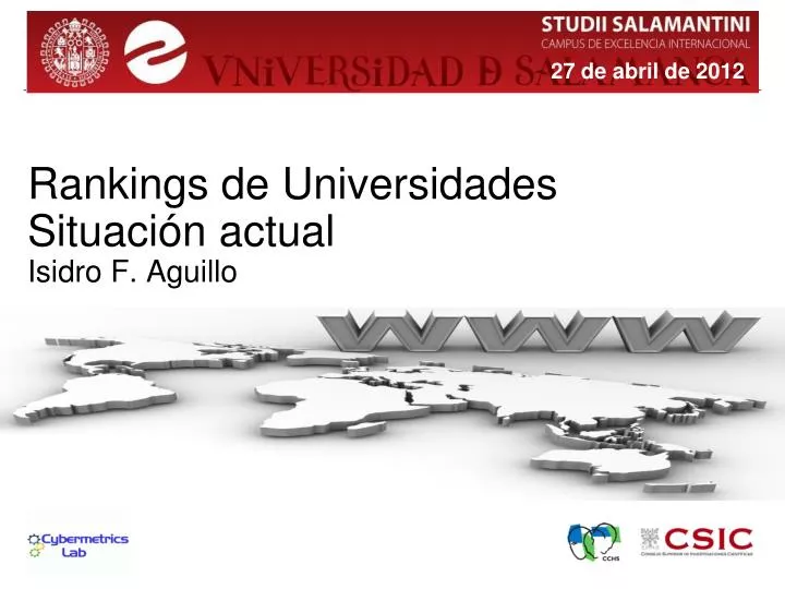 rankings de universidades situaci n actual isidro f aguillo