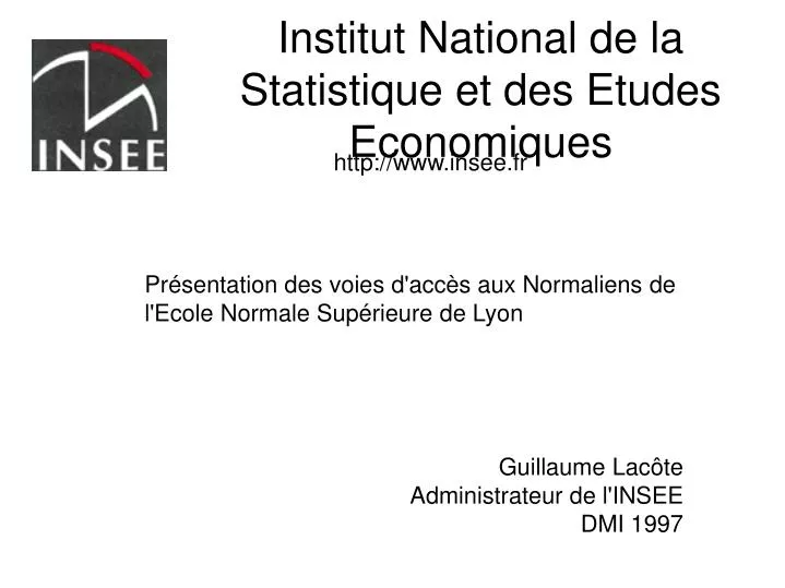institut national de la statistique et des etudes economiques