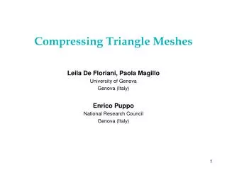 Compressing Triangle Meshes