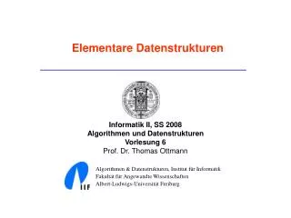elementare datenstrukturen