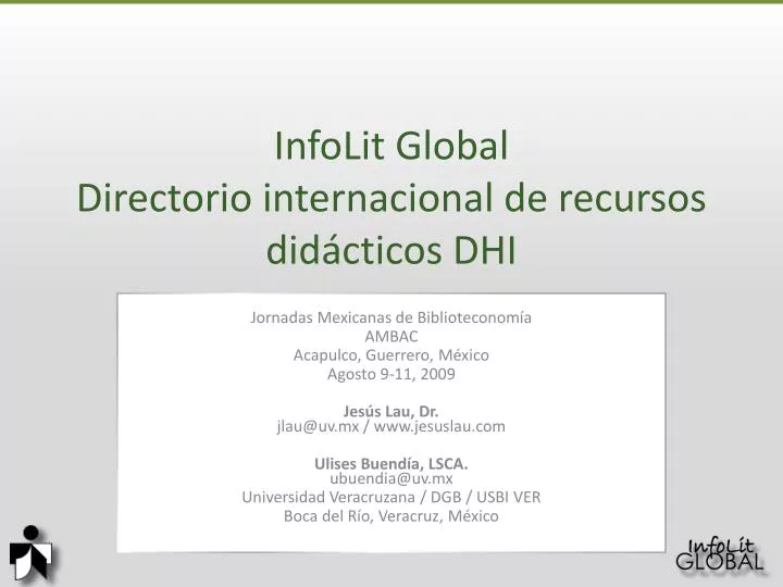 infolit global directorio internacional de recursos did cticos dhi