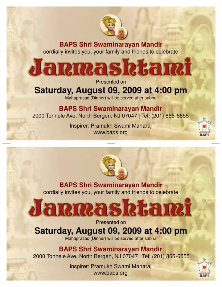 baps shri swaminarayan mandir cordially invites you your family and friends to celebrate