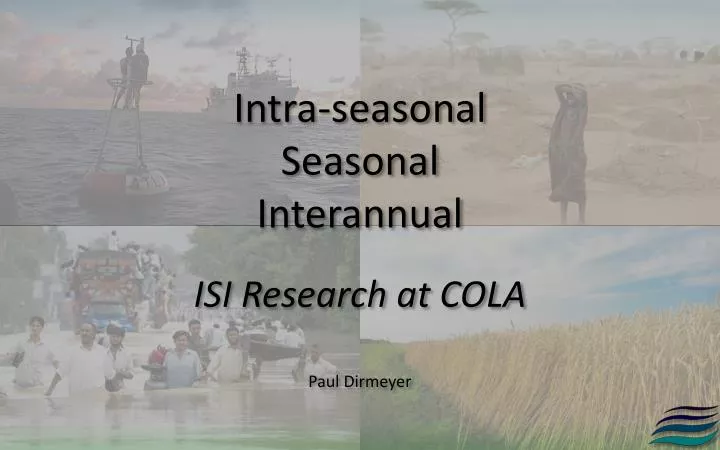 intra seasonal seasonal interannual