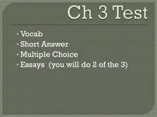 Ch 3 Test