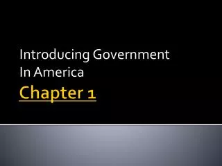 introducing government in america