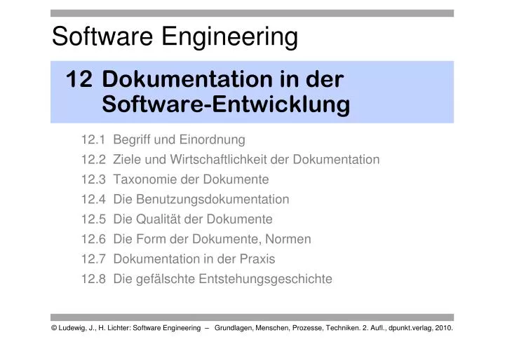 12 dokumentation in der software entwicklung