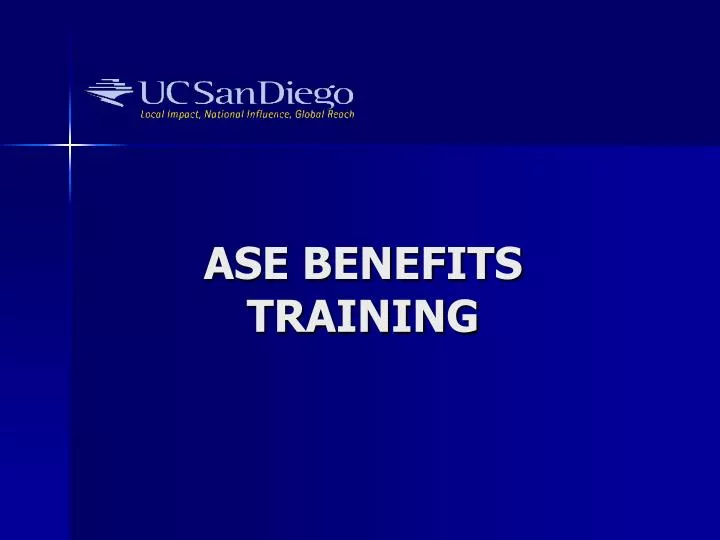 ase benefits training