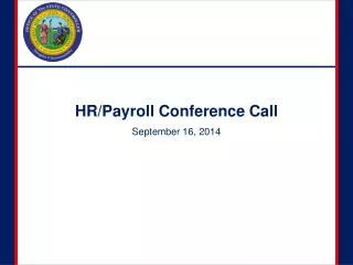 HR/Payroll Conference Call