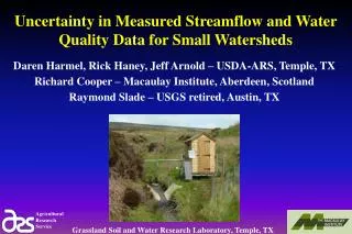 Uncertainty in Measured Streamflow and Water Quality Data for Small Watersheds