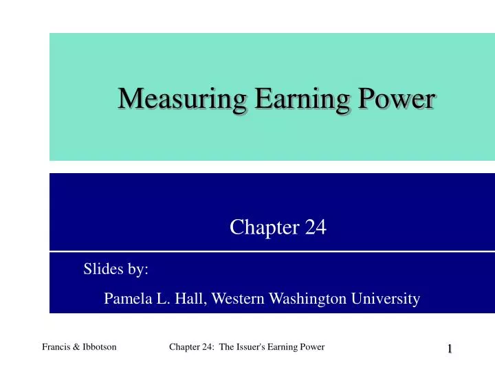 measuring earning power