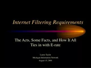Internet Filtering Requirements