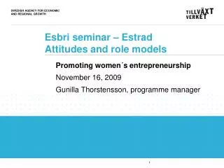 Esbri seminar – Estrad Attitudes and role models