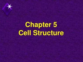 Chapter 5 Cell Structure