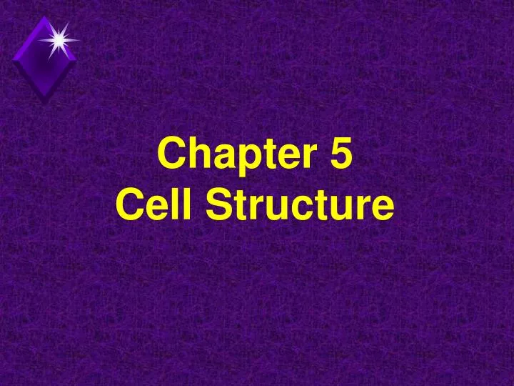 chapter 5 cell structure