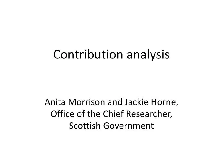contribution analysis