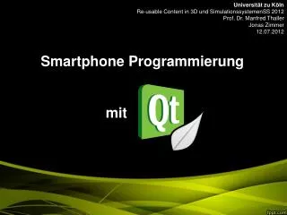 smartphone programmierung mit
