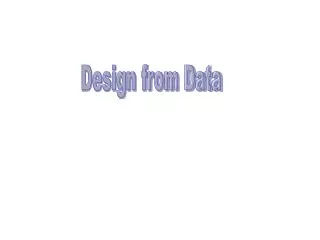 Design from Data