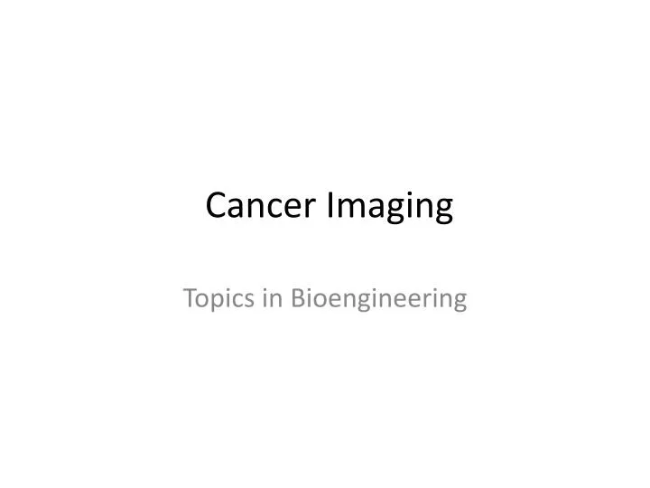 cancer imaging
