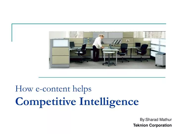 how e content helps competitive intelligence