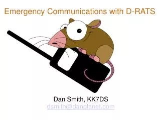 Emergency Communications with D-RATS