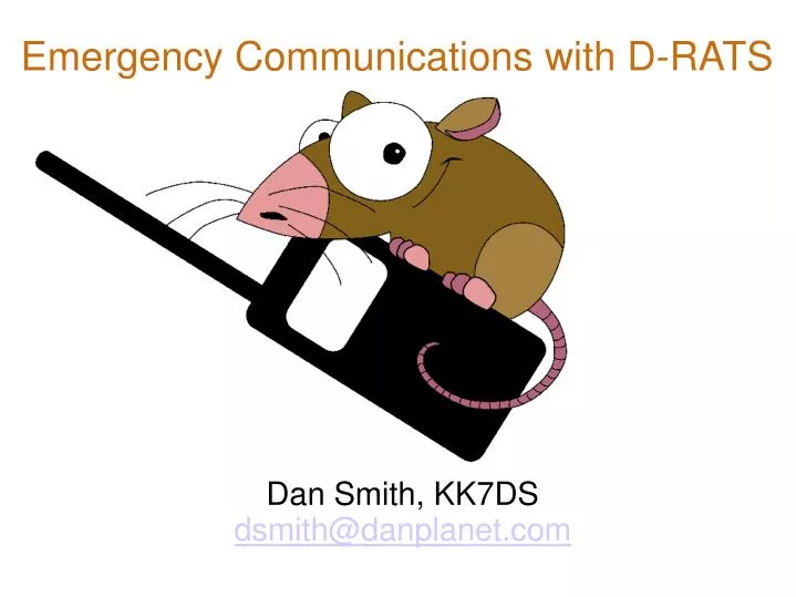 emergency communications with d rats
