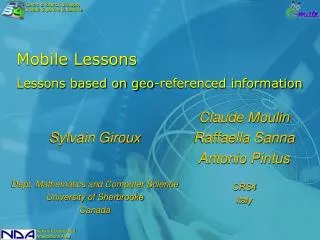 Mobile Lessons Lessons based on geo-referenced information