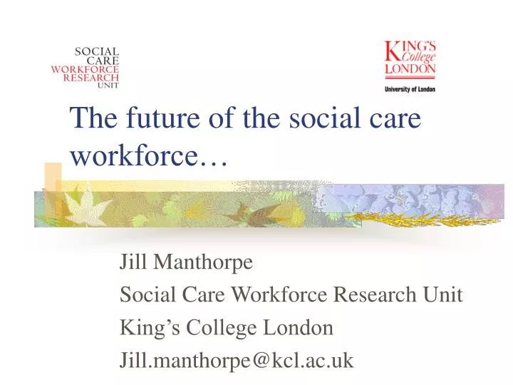 the future of the social care workforce