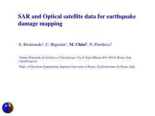 SAR and Optical satellite data for earthquake damage mapping