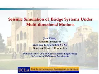 Seismic Simulation of Bridge Systems Under Multi-directional Motions
