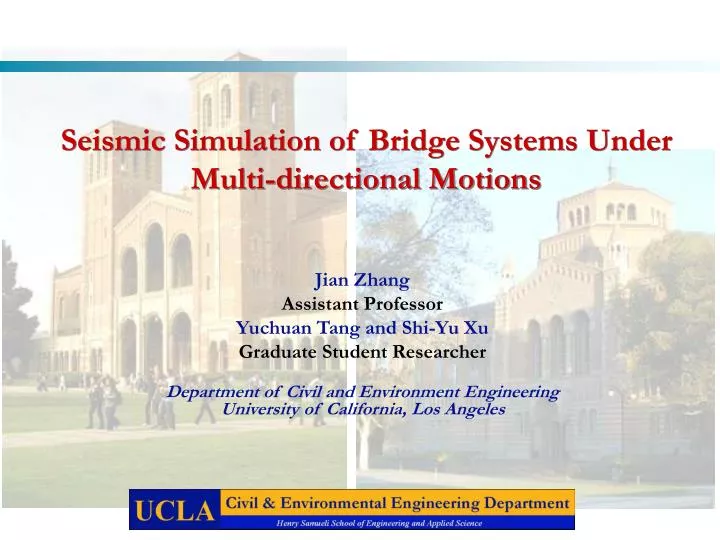 seismic simulation of bridge systems under multi directional motions