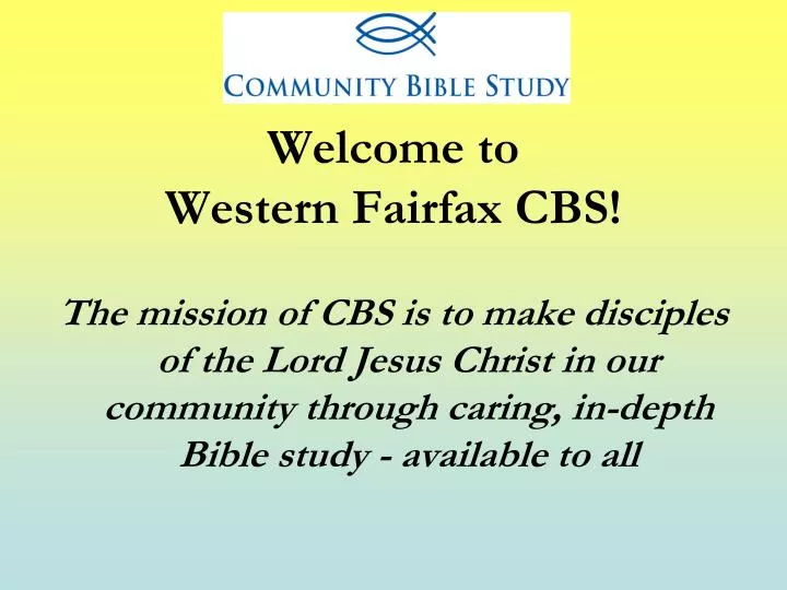 welcome to western fairfax cbs