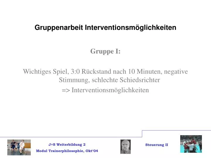 gruppenarbeit interventionsm glichkeiten