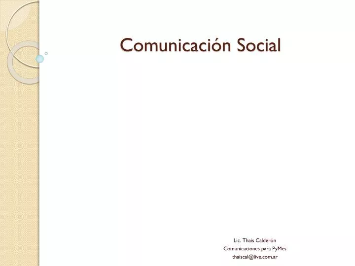 comunicaci n social