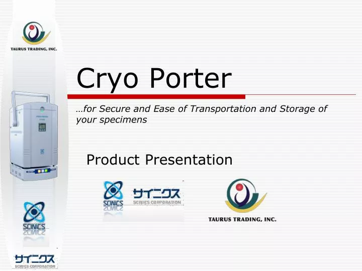 cryo porter for secure and ease of transportation and storage of your specimens