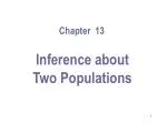 Inference about Two Populations - slide 1