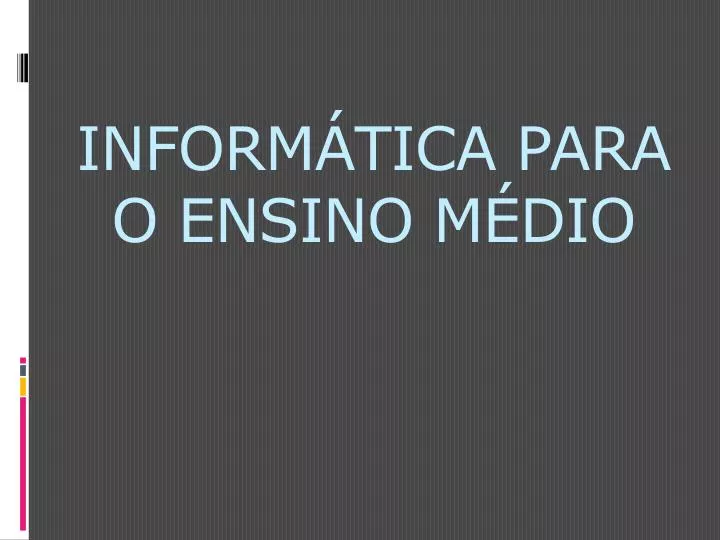 inform tica para o ensino m dio