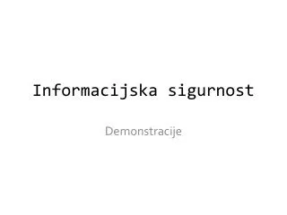 informacijska sigurnost