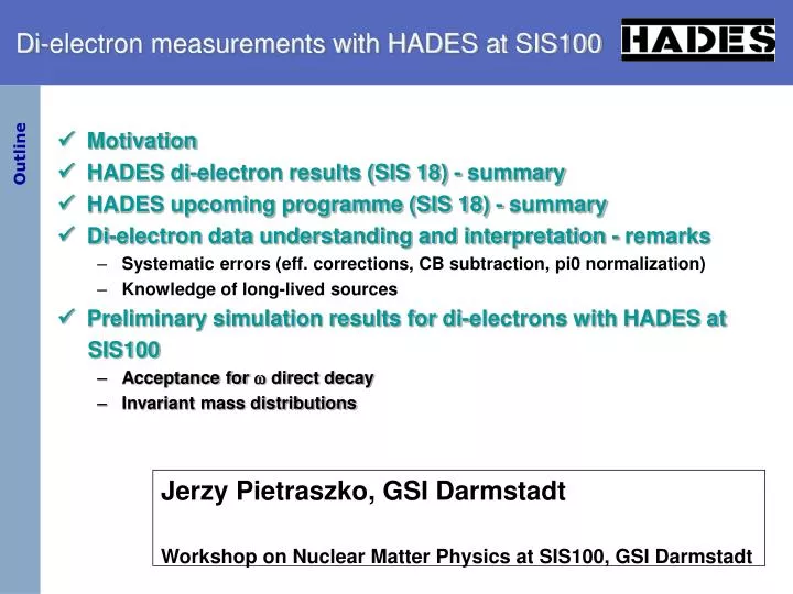 di electron measurements with hades at sis100