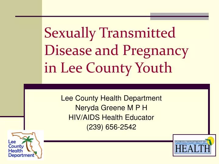 sexually transmitted disease and pregnancy in lee county youth