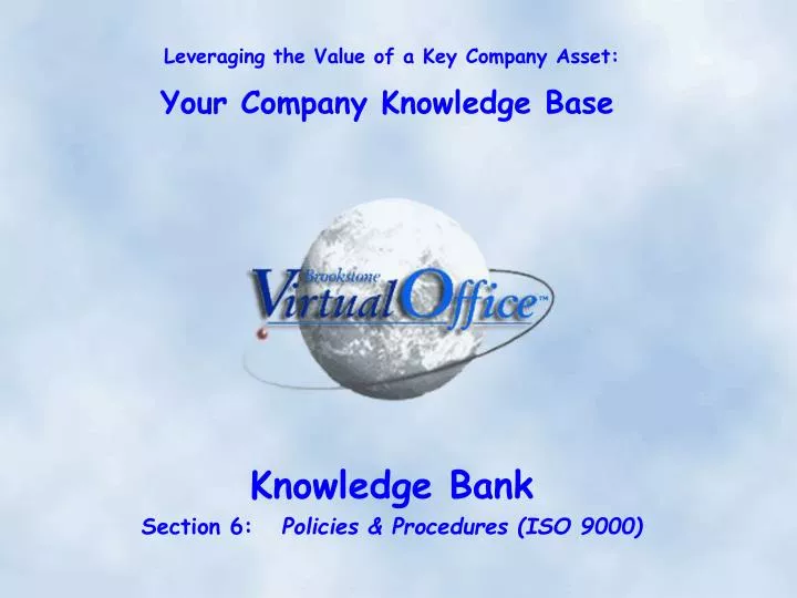 knowledge bank section 6 policies procedures iso 9000