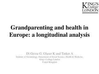 Grandparenting and health in Europe: a longitudinal analysis