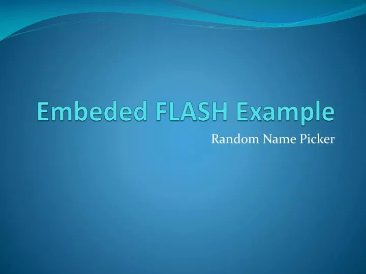 embeded flash example