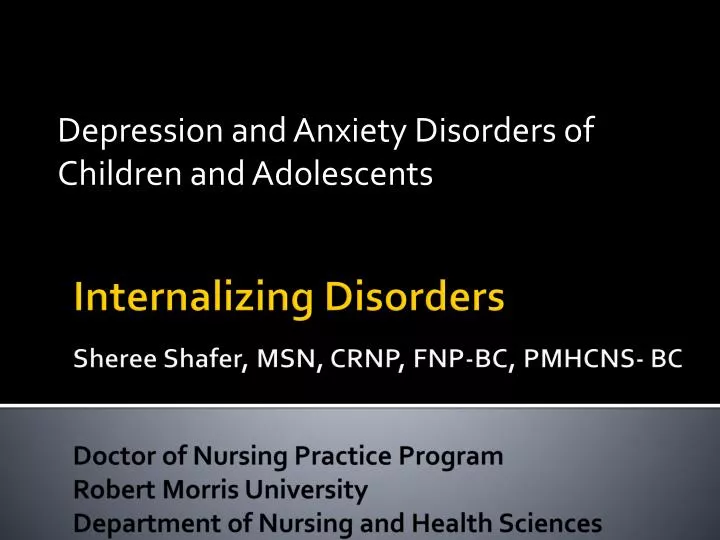depression and anxiety disorders of children and adolescents