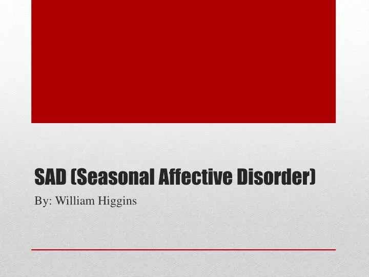 sad seasonal affective disorder