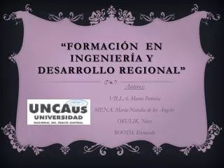 formaci n en ingenier a y desarrollo regional